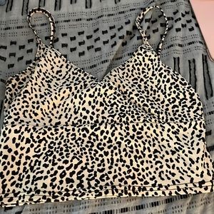 Leopard print crop top